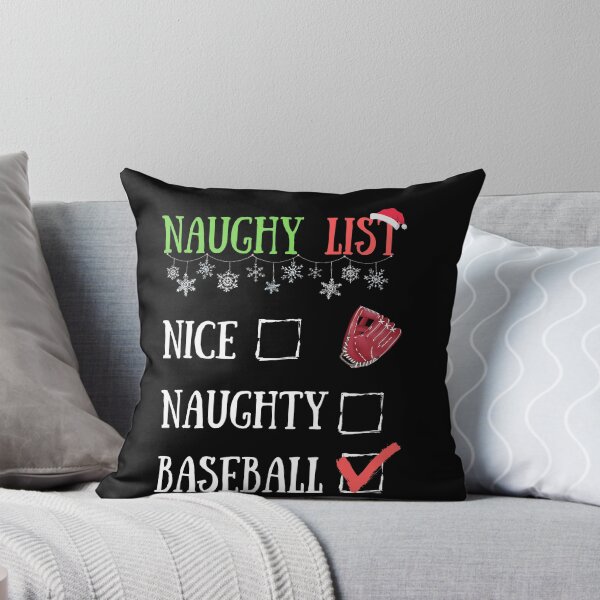 Item preview, NIce Naughty Basebal Christmas Pajama designed and sold by Sutra-Lotus-Co.