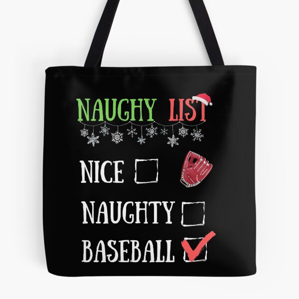 Item preview, NIce Naughty Basebal Christmas Pajama designed and sold by Sutra-Lotus-Co.