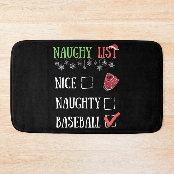 Item preview, NIce Naughty Basebal Christmas Pajama designed and sold by Sutra-Lotus-Co.