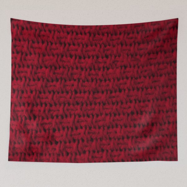 Aperçu de l'œuvre Trompe L'oeil - Textile Tricoté Rouge créée et vendue par AlteredAtelier.