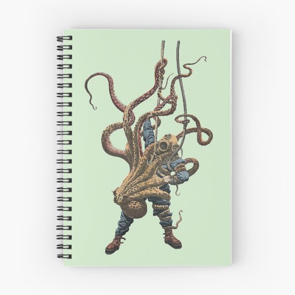 Artikelvorschau, Vintage-Taucher kämpft mit einem Riesenkraken entworfen und verkauft von urmaddad.
