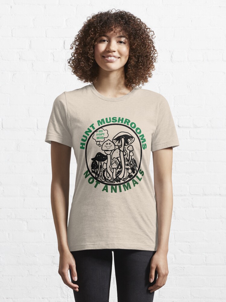 Alternate view of Hunt Mushrooms Not Animals, t-shirt wearing by Pete Davidson Essential T-Shirt