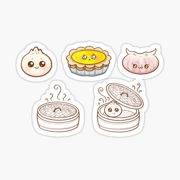 Egg Tart Vinyl Sticker Kawaii Dim Sum Stickers Cute Vinyl Sticker