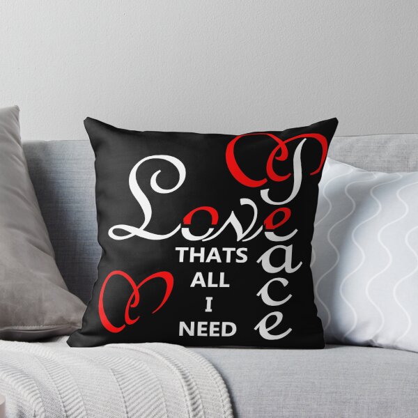 Item preview, White version of Love and Peace that's all i need  designed and sold by CyrilsDesigns.