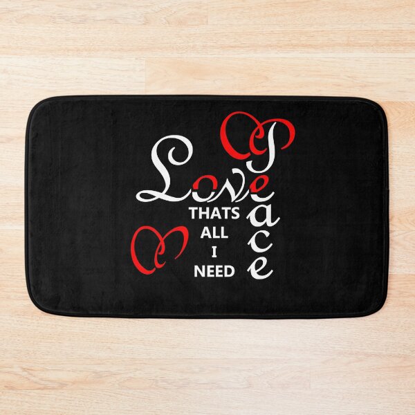 Item preview, White version of Love and Peace that's all i need  designed and sold by CyrilsDesigns.