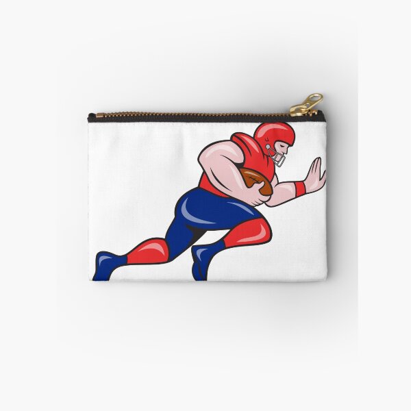 Item preview, American Football Running Back Charging Cartoon designed and sold by patrimonio.