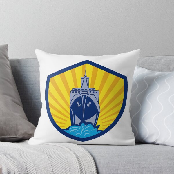 Item preview, Passenger Ship Cargo Boat Crest Cartoon designed and sold by patrimonio.