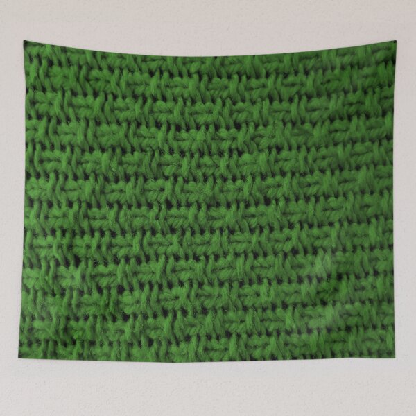 Item preview, Trompe L'oeil - Green Knitted Textile designed and sold by AlteredAtelier.
