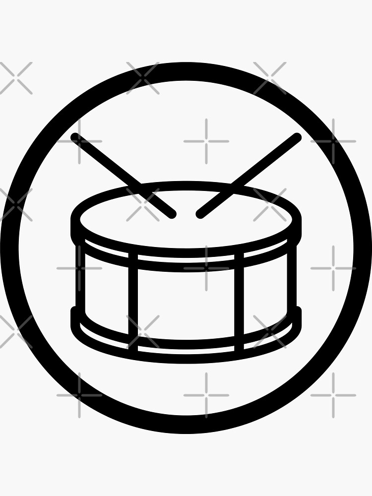 "Snare Drum Drumline Band Logo black" Sticker for Sale by