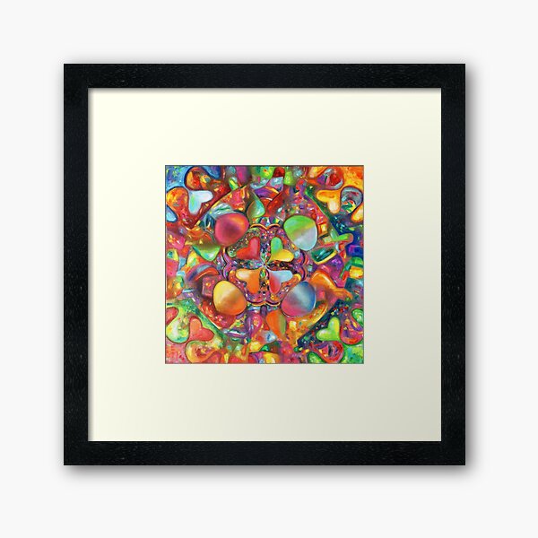 Hearts on a Ferris wheel Framed Art Print