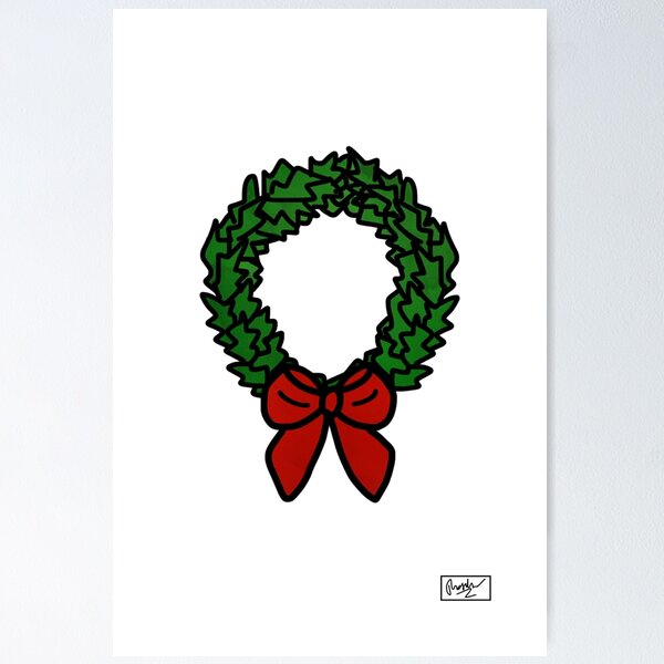 Item preview, Christmas Wreath Doodle designed and sold by tdoodles.
