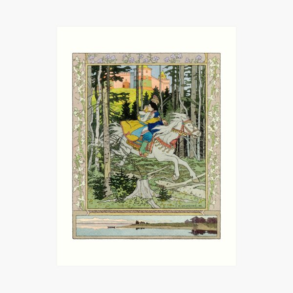Ivan Tsarevich Steals Marya Morevna Ivan Bilibin Art Print