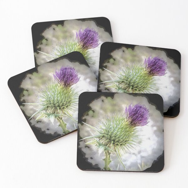 Item preview, Stylized purple thistle flower designed and sold by NatureNature.
