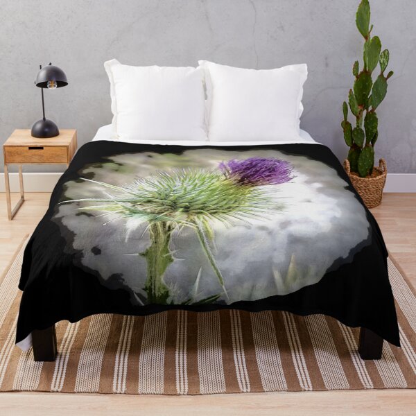 Item preview, Stylized purple thistle flower designed and sold by NatureNature.