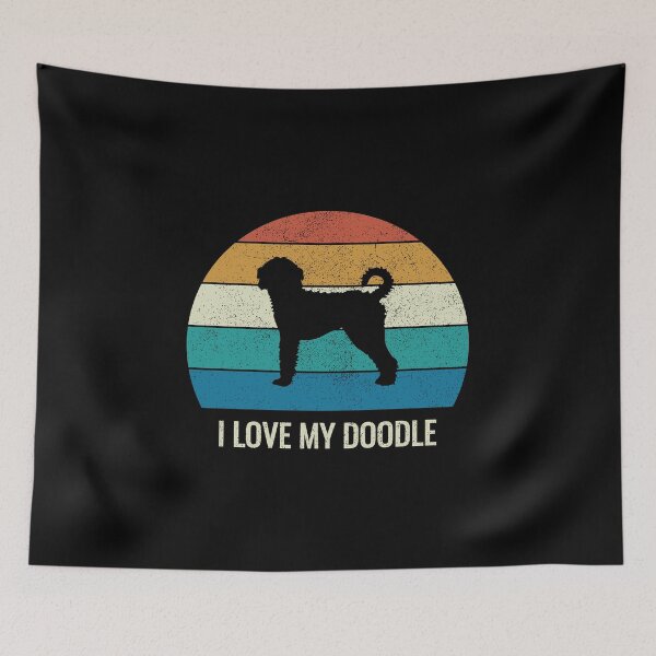 Item preview, Retro Labradoodle Gift I Love My Doodle designed and sold by EstelleStar.