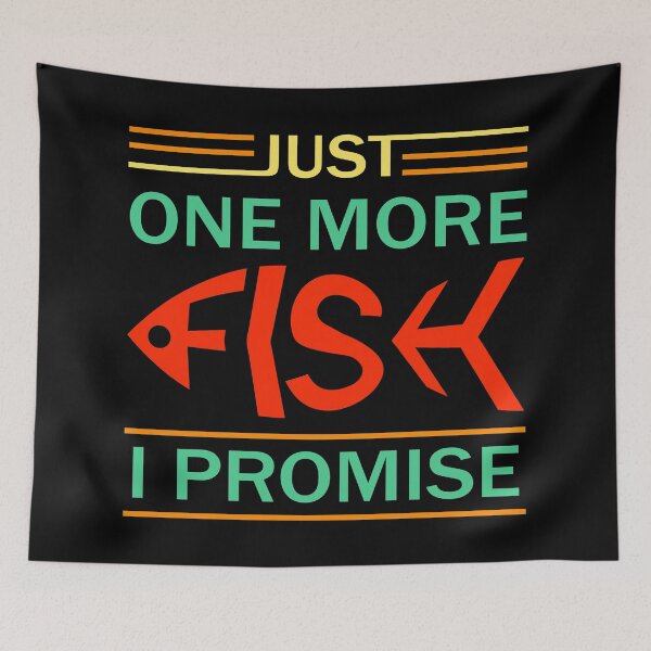 Item preview, JUST ONE MORE FISH I PROMISE - Funny Gift For Fishing Lovers designed and sold by CreativaArt-.