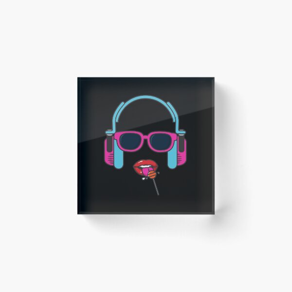 Item preview, sexy mouth sucking a lollipop while listening to music designed and sold by Martin-bivert.