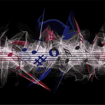 Artwork thumbnail, Colorful Music Pattern by Rell1970