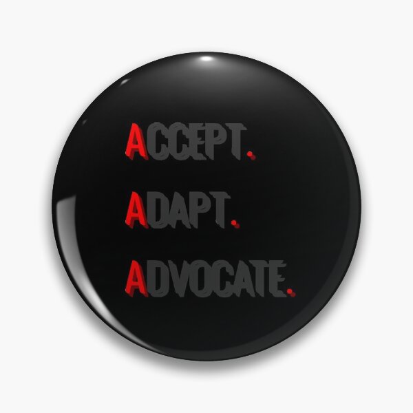 Item preview, Acccept Adapt Advocate grey and red designed and sold by all-quotes.