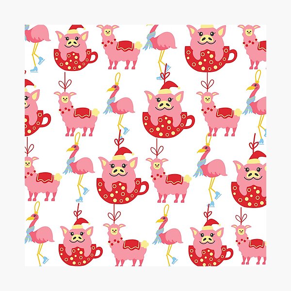 Item preview, xmas jumper pink pattern designed and sold by JocelynCrafts.