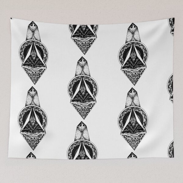 Item preview, Black and White Crystal Mandala Design designed and sold by sagaana.