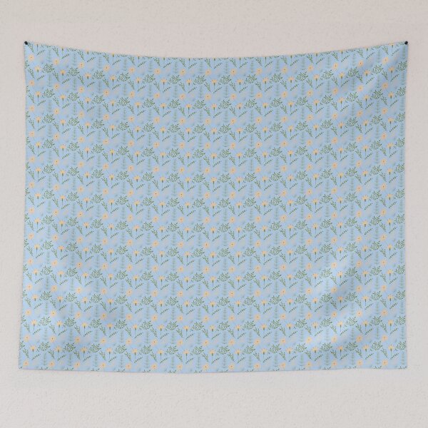 Item preview, blue beautiful flowers designed and sold by Silky Diamond.