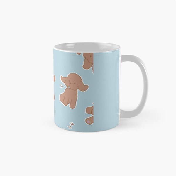 Item preview, brown Makkachin pattern designed and sold by quirkytoast.