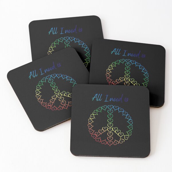 Item preview, peace and love designed and sold by JokesAndFun.