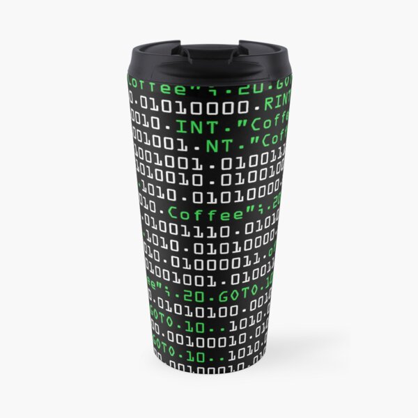 10 PRINT "Coffee" Travel Mug