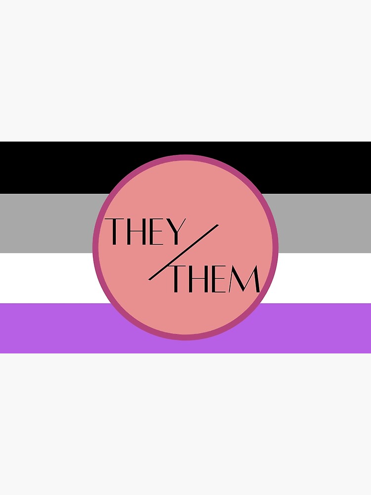 Theythem Pronouns With Ace Flag Poster For Sale By Mysticteakettle Redbubble 8597