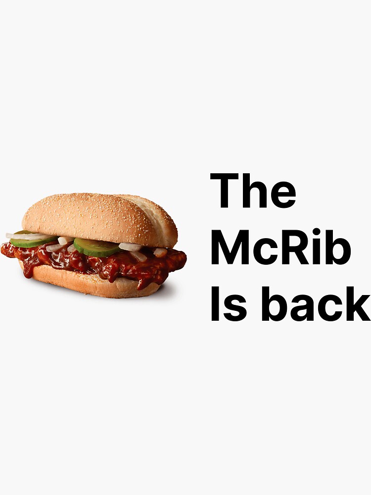 "The McRib is back" Sticker for Sale by Create Redbubble