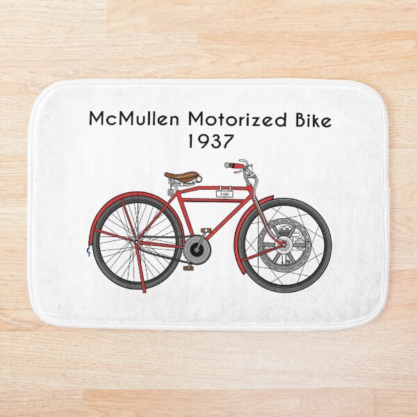 1937 Motorbike - McMullen Motorized Bike Bath Mat