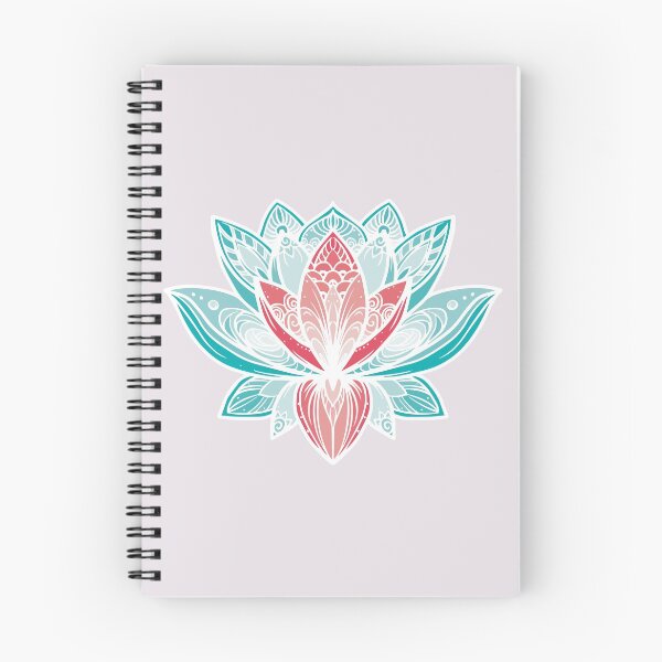 Item preview, Lotus  Flower Mandala in Teal and Coral Red designed and sold by squishyrainbow.