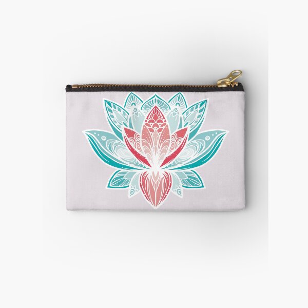 Item preview, Lotus  Flower Mandala in Teal and Coral Red designed and sold by squishyrainbow.