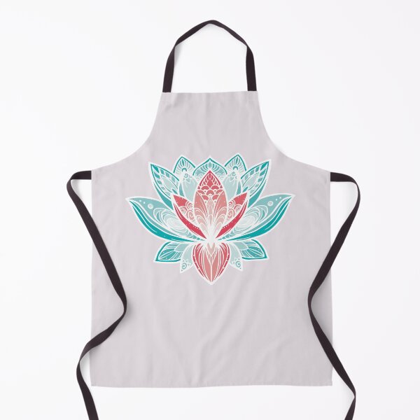 Item preview, Lotus  Flower Mandala in Teal and Coral Red designed and sold by squishyrainbow.