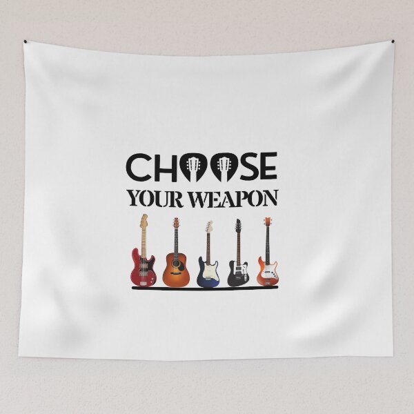 Item preview, Guitar, Choose your Weapon, Funny guitar player gift designed and sold by AmazingEcraft.