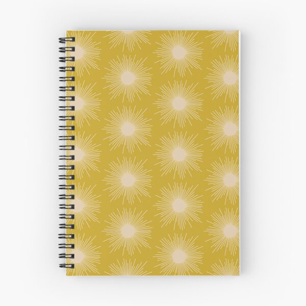 Item preview, Midcentury Modern Sunburst Pattern in Mid Mod Beige and Mustard  designed and sold by kierkegaard.