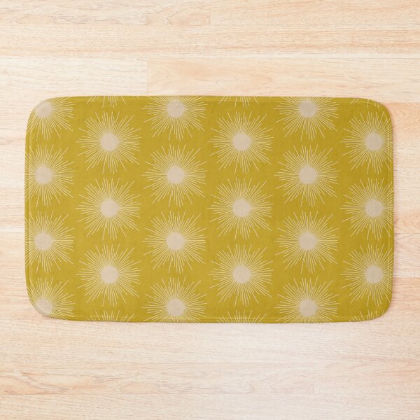Item preview, Midcentury Modern Sunburst Pattern in Mid Mod Beige and Mustard  designed and sold by kierkegaard.