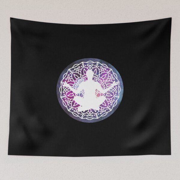 Item preview, Lotus Pose on Mandala designed and sold by foxcreative.