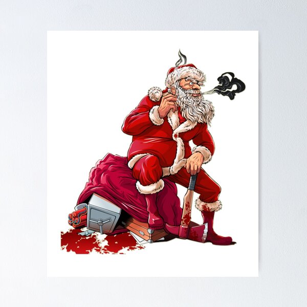Item preview, Gangster Santa Christmas (Naughty Santa Christmas Cartoon) designed and sold by Harold Guillory.