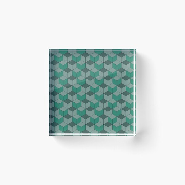 Item preview, Green Kikko Traditional Japanese Pattern designed and sold by Heedee Design.