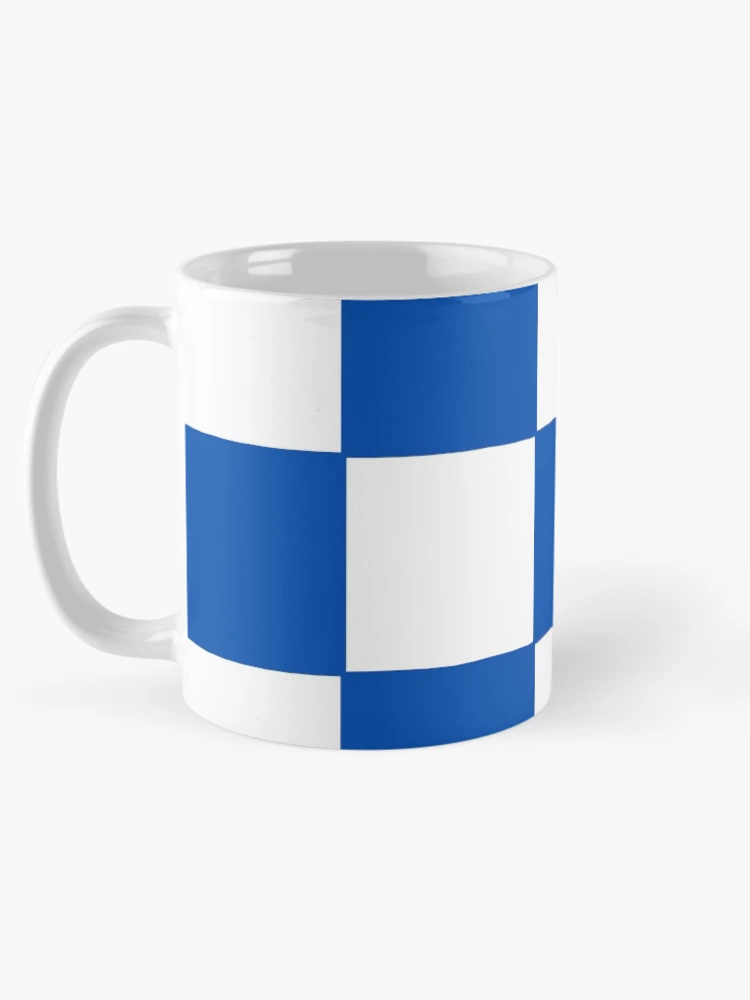 Thumbnail 5 of 6, Coffee Mug, Blue Check Pattern designed and sold by ModkMerch.