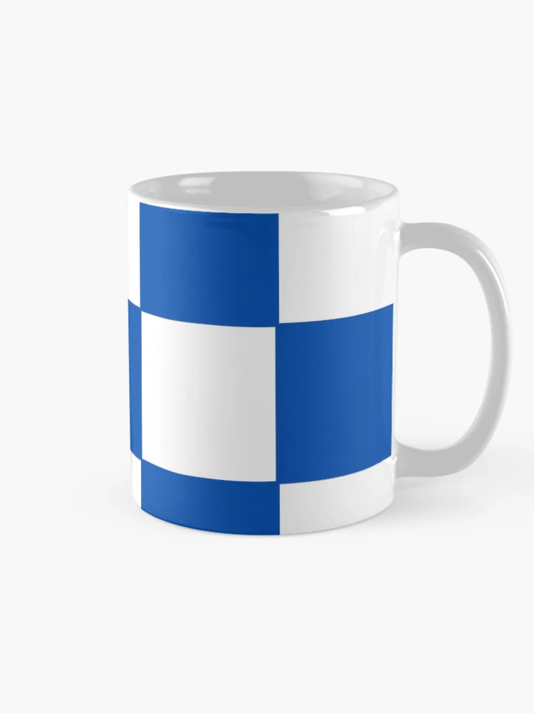 Thumbnail 3 of 6, Coffee Mug, Blue Check Pattern designed and sold by ModkMerch.