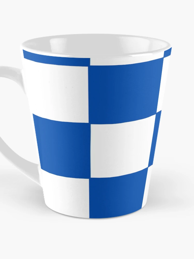 Thumbnail 3 of 4, Coffee Mug, Blue Check Pattern designed and sold by ModkMerch.