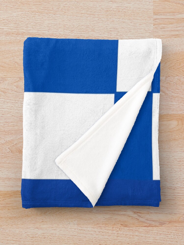 Thumbnail 3 of 6, Throw Blanket, Blue Check Pattern designed and sold by ModkMerch.