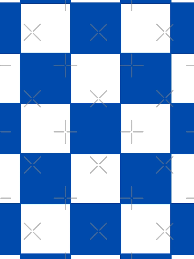 Thumbnail 6 of 6, Zipped Hoodie, Blue Check Pattern designed and sold by ModkMerch.
