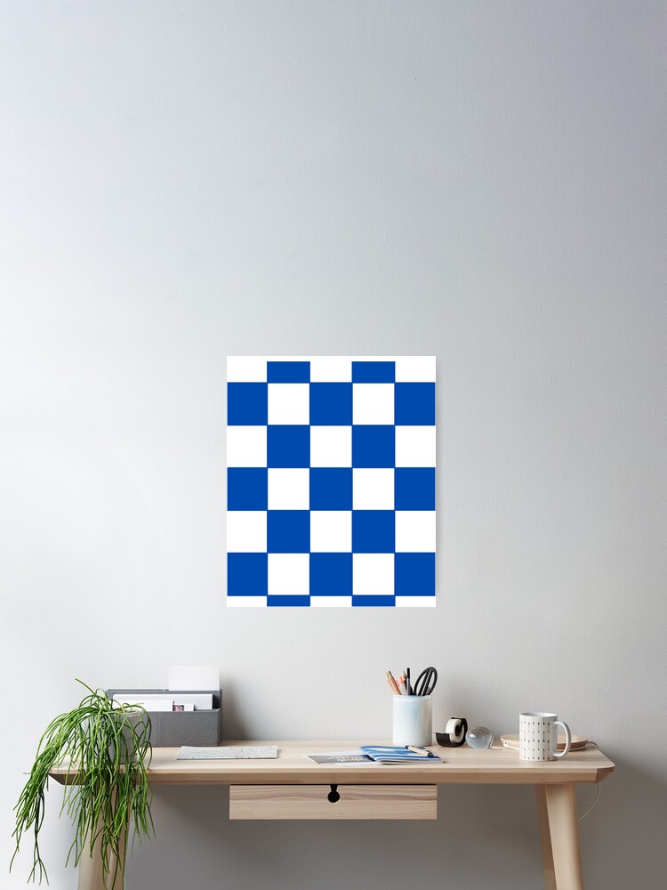 Thumbnail 2 of 3, Poster, Blue Check Pattern designed and sold by ModkMerch.