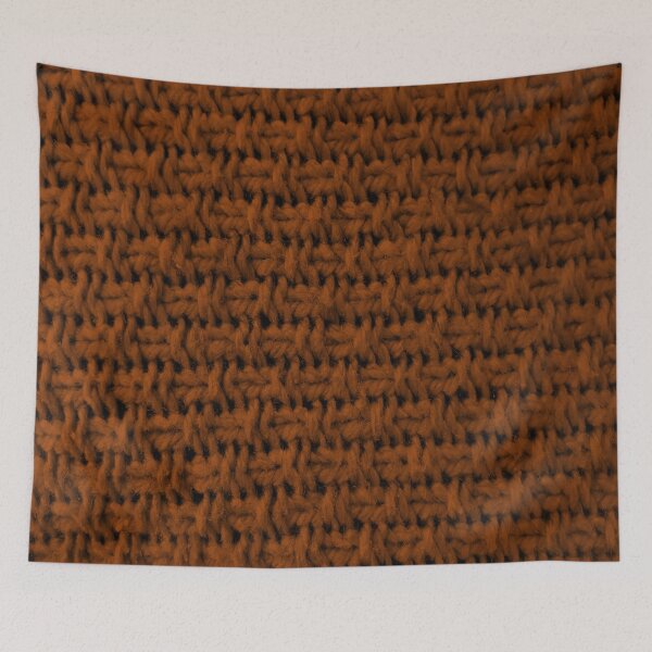 Item preview, Trompe L'oeil - Cocoa Brown Knitted Textile designed and sold by AlteredAtelier.