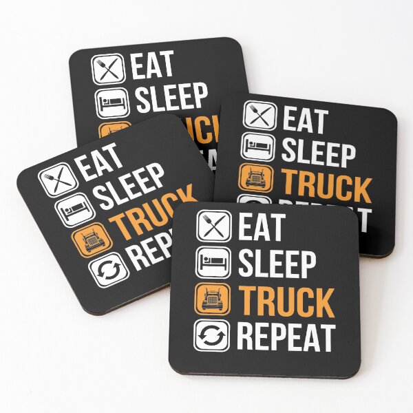Item preview, Eat Sleep Truck Repeat designed and sold by Wide Turn Gang.
