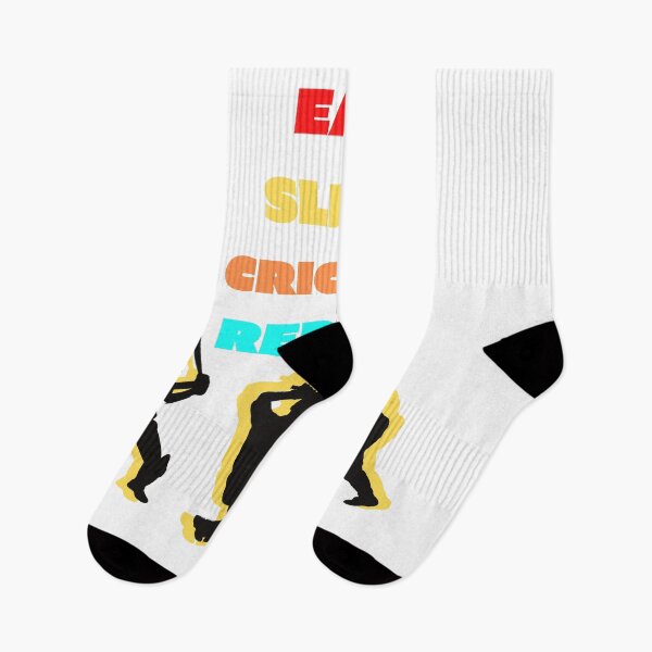 Item preview, Eat Sleep Cricket Repeat designed and sold by Str8like dattshirts.